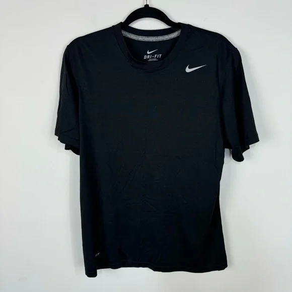 Nike Set of 2 Short Sleeve Dri Fit Tops Black & Gray Workout Gym Athletic - Picture 2 of 7